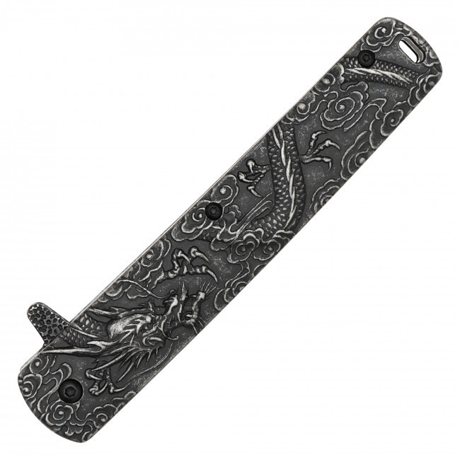 9" Stonewashed Dragon Pocket Knife