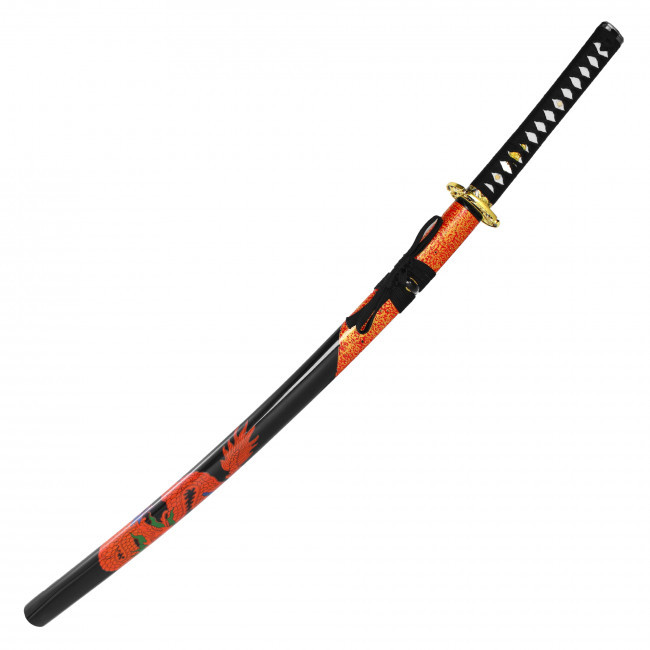 42" Carbon Steel Handmade Red Dragon Katana