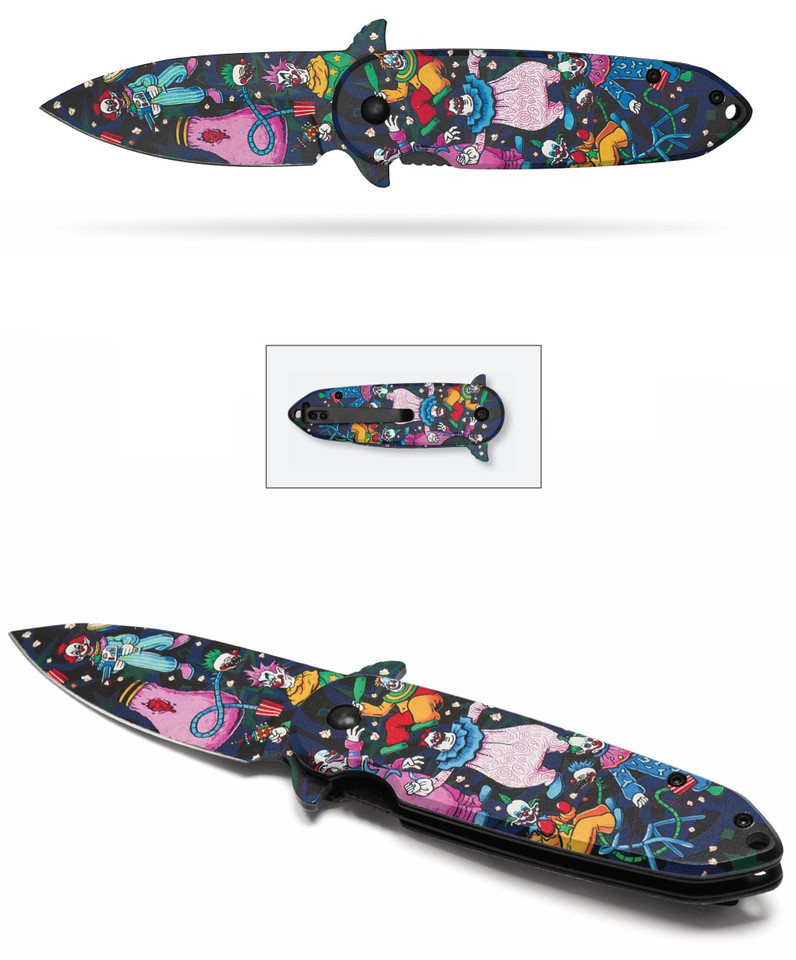 7.25" Klown Invasion Pocket Knife