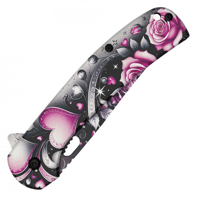 8" Love & Roses Pocket Knife
