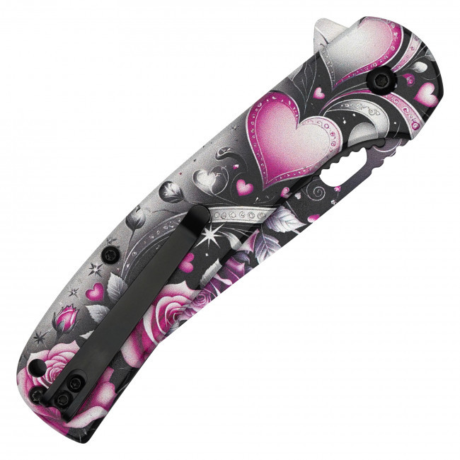 8" Love & Roses Pocket Knife