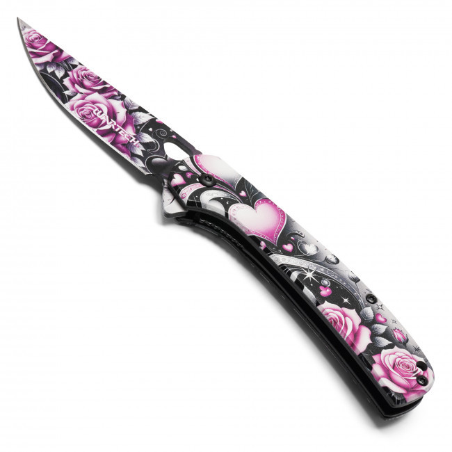 8" Love & Roses Pocket Knife