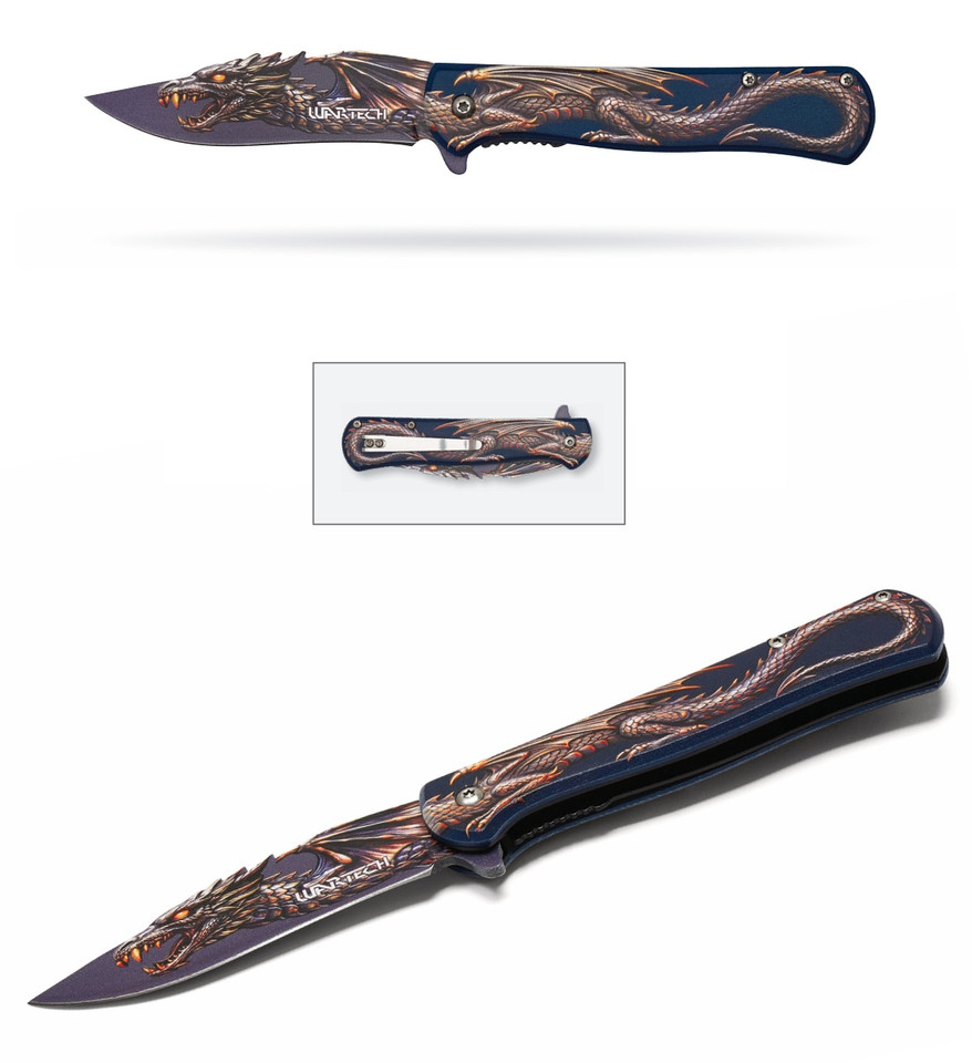 8" Midnight Dragon Pocket Knife
