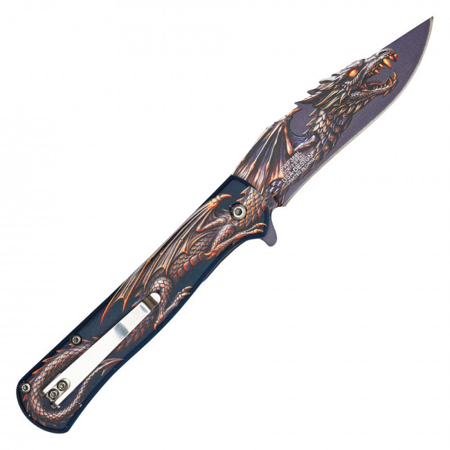 8" Midnight Dragon Pocket Knife