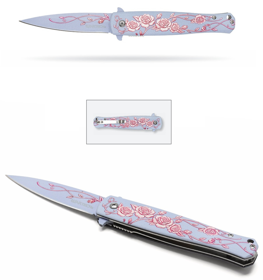 8.75" Blush Rose Pocket Knife
