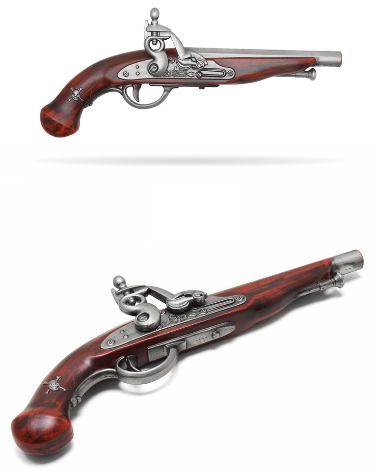  14.5" X 6.5" Pirate Flintlock Pistol