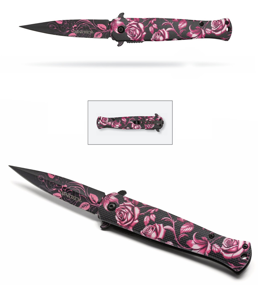 8.25" Blush Rose Pocket Knife