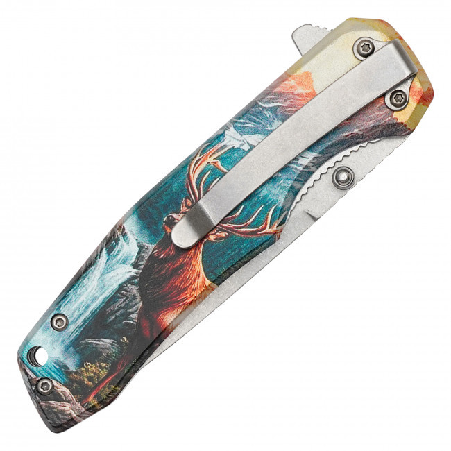 8" Wild Elk Pocket Knife