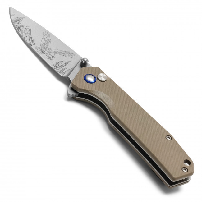 7" Desert D2 Eagle Pocket Knife