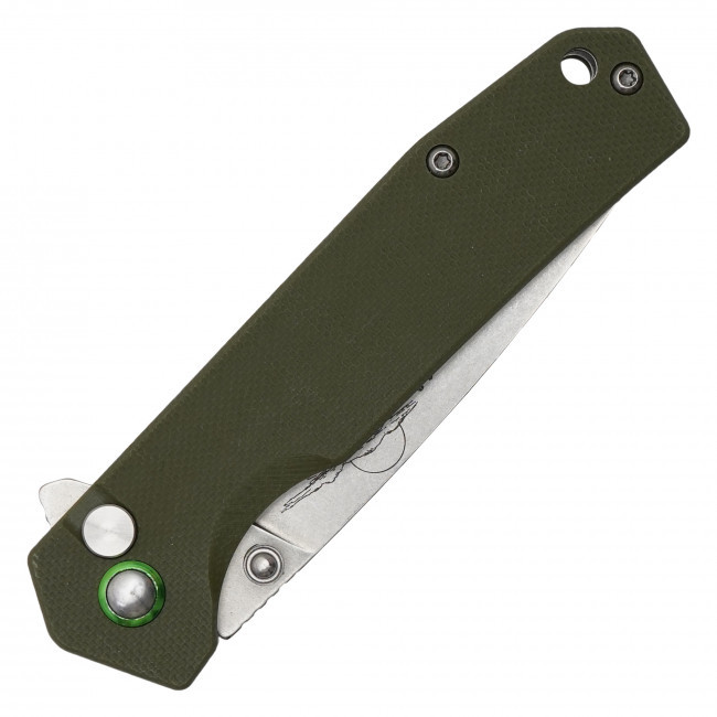 7" Green D2 Wolfpack Pocket Knife