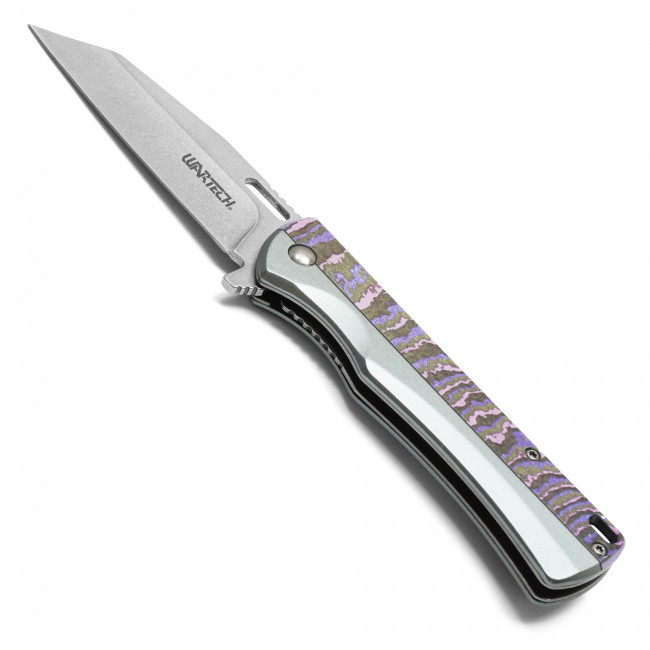 8" Purple Camo Pocket Knife
