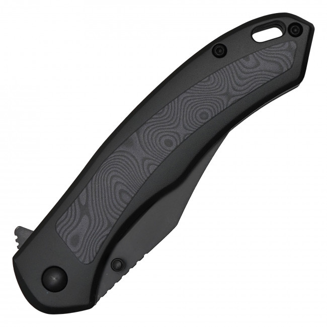 8" Black Damascus Pocket Knife