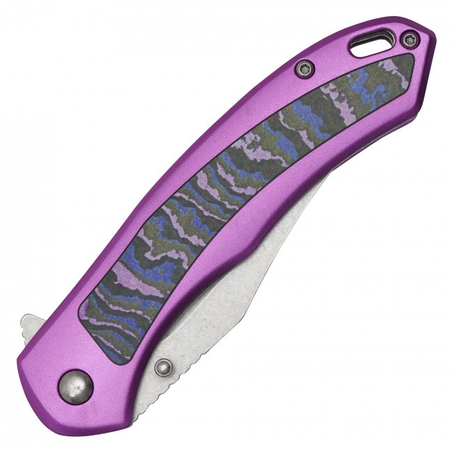 8" Purple Camo Pocket Knife