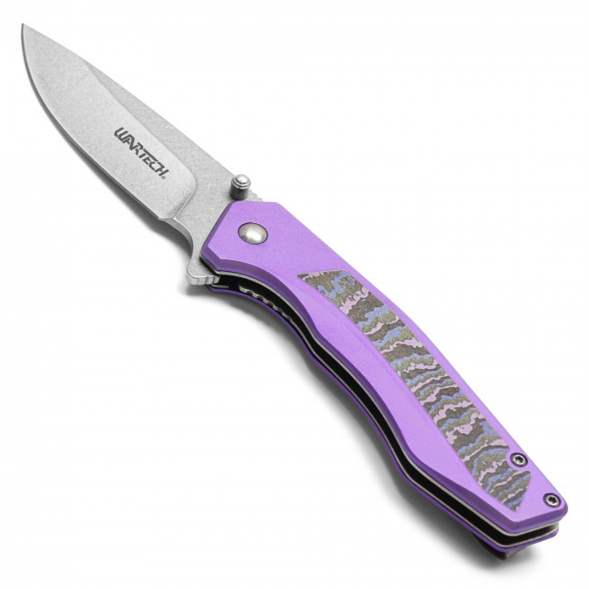 7.75" Purple Camo Pocket Knife