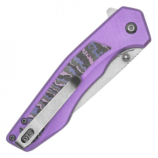 7.75" Purple Camo Pocket Knife