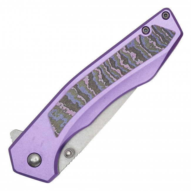 7.75" Purple Camo Pocket Knife
