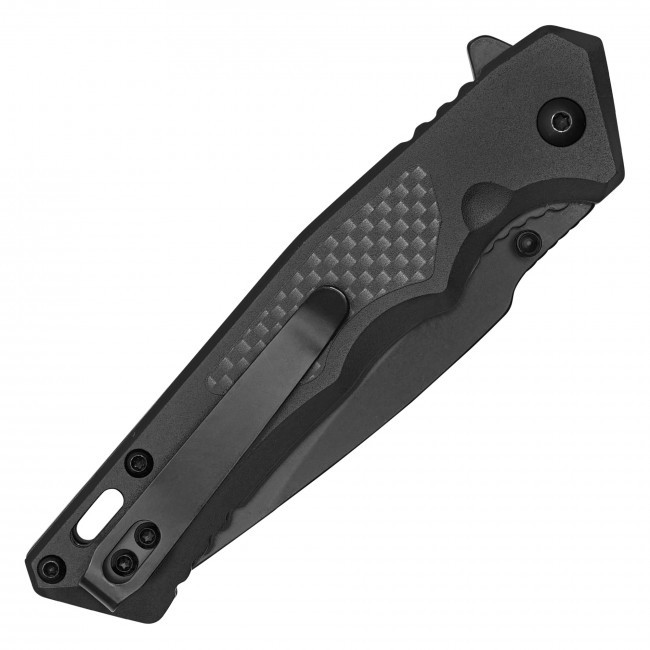 7.75" Black Carbon Pocket Knife