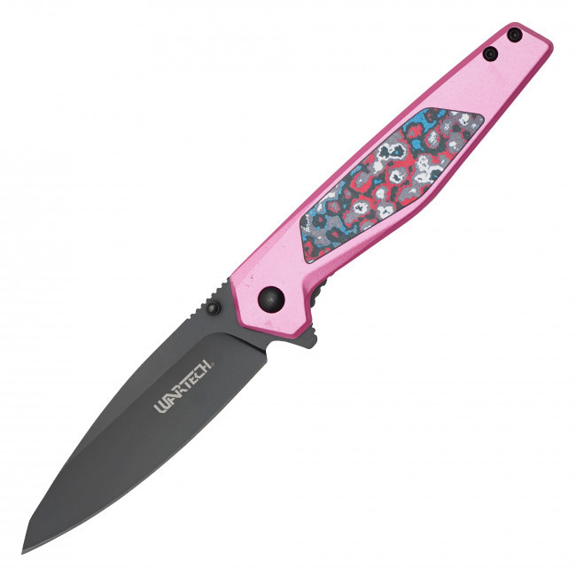 8" Pink Acid Camo Pocket Knife