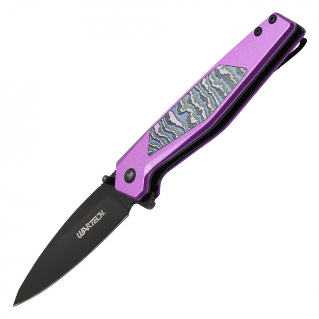 8" Purple Camo Pocket Knife