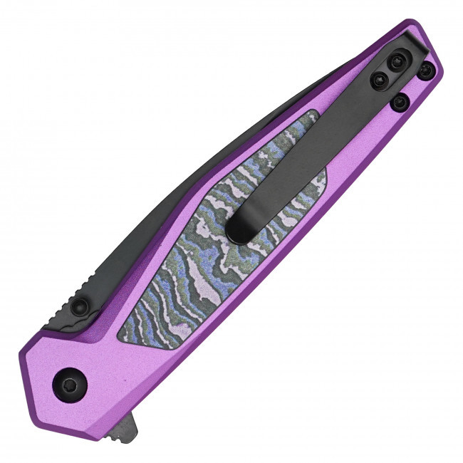 8" Purple Camo Pocket Knife