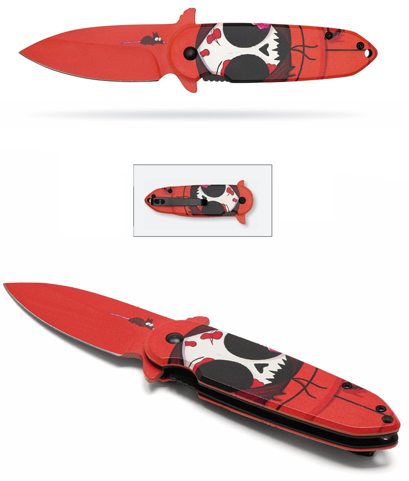 7.25" Kenny's Skull Pocket Knife