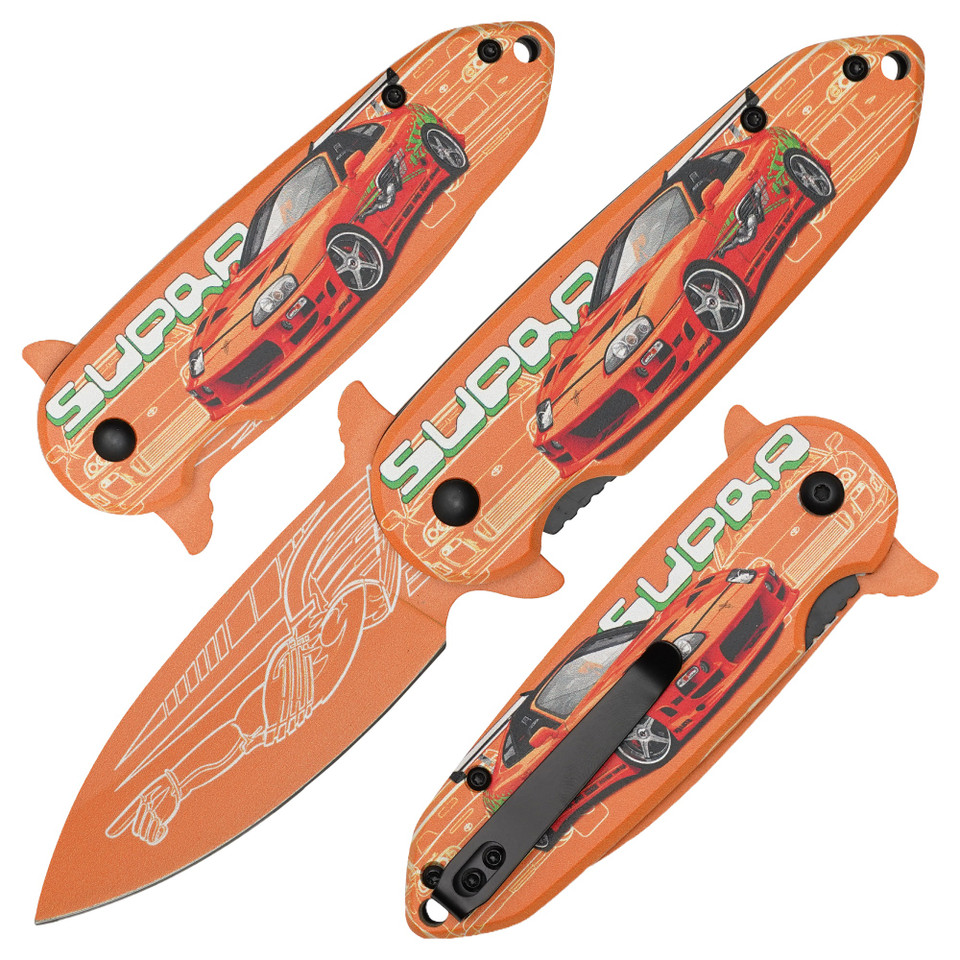7.25" Supra Schematic Pocket Knife