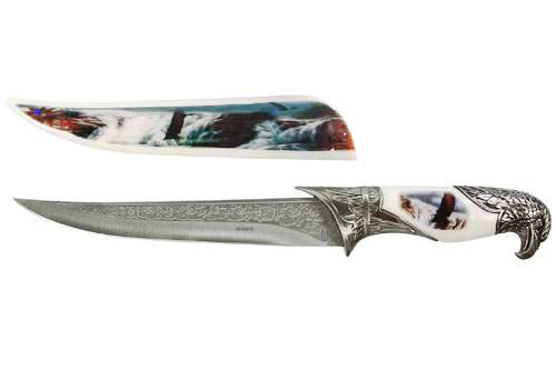 American Eagle Dagger Fantasy Bowie Gift Knife w/ Scabbard