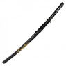 41" Carbon Steel Handmade Samurai Sword w/ Etched Black Saya