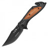 8.5" Wood Pocket Knife - Black