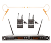 Airwave Technologies AT-4220 HSD PAK Turnkey 2 Channel Wireless System Package with 2 Lavalieres and 2 Single Ear Wireless Headsets
