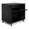 Gator GFW-ELITESIDECAR-BLK Elite Furniture Series Rolling Rack Sidecar Cabinet In Black Finish