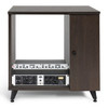 Gator GFW-ELITESIDECAR-BRN Elite Furniture Series Rolling Rack Sidecar Cabinet In Dark Walnut 