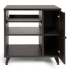 Gator GFW-ELITESIDECAR-BRN Elite Furniture Series Rolling Rack Sidecar Cabinet In Dark Walnut 