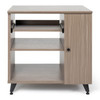 Gator GFW-ELITESIDECAR-GRY Elite Furniture Series Rolling Rack Sidecar Cabinet In Driftwood Grey