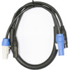ADJ AC5PPCON3 5-Pin XLR DMX Locking Power Link Combo Cable (3') (AC5PPCON3)