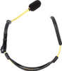 Galaxy Audio H2O7-Y-AT Yellow Heavy Duty Headworn Microphone With Detachable Cable Wired For Audio Technica