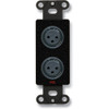 RDL DB-XLR2F Decora Wall Plate with Dual XLR 3-Pin Female Connectors (DB-XLR2F)