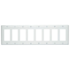 Leviton 80408-00W 8-Gang Decora/GFCI Device Wallplate, Standard Size (80408-00W)