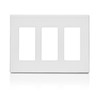 Leviton RDGSW-M3 Wall Plate for GreenMAX® Keypad Light Switch, 3 Gang, Engraved (RDGSW-M3I-)