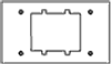 Johnson Systems AP-4A2 4 Gang to 2 Gang Adaptor Plate (AP-4A2)