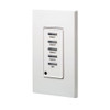 Leviton D42P4-00W Dimensions, Scene 1-4/OFF, Push Button, Light Switch, Refurbished (LNC D42P4-00W REFURB)
