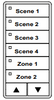 ILC LSG3-RD-4/2-SMZD-BT LightSync G3 Switch, Red, 4 Scene / 2 Multi-Zone-Dim, Bluetooth (LSG3-RD-4/2-SMZD-BT)