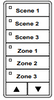 ILC LSG3-IV-3/3-SMZD-BT LightSync G3, Ivory, 3 Scene / 3 Zone Scene MZD Switch Station, Bluetooth (LSG3-IV-3/3-SMZD-BT)