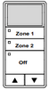 ILC LSWS-GY-2-MZD LightSync Wall Sensor, Gray, 2 Multi-Zone-Dim (LSWS-GY-2-MZD)