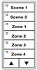 ILC LSG3-RD-2/4-SMZD LightSync G3 Switch, Red, 2 Scene / 4 Multi-Zone-Dim (LSG3-RD-2/4-SMZD)