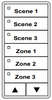 ILC LSG3-LA-3/3-SMZD LightSync G3 Switch, Light Almond, 3 Scene / 3 Multi-Zone-Dim (LSG3-LA-3/3-SMZD)