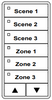 ILC LSG3-IV-3/3-SMZD LightSync G3, Ivory, 3 Scene / 3 Zone Scene MZD Switch Station (LSG3-IV-3/3-SMZD)
