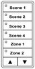 ILC LSG3-GY-4/2-SMZD LightSync G3, Gray, 4 Scene / 2 Zone Scene MZD Switch Station (LSG3-GY-4/2-SMZD)