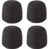 Shure RK187WS-B Snap-Fit Foam Windscreen for Select Lavaliers (Black, 4-Pack) (RK187WS-B)