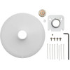 Shure A901W-R-PM-3/8IN Pole-Mount Kit for MXA901-R Microphone and 3/8" Threaded Rod (White) (A901W-R-PM-3/8IN)